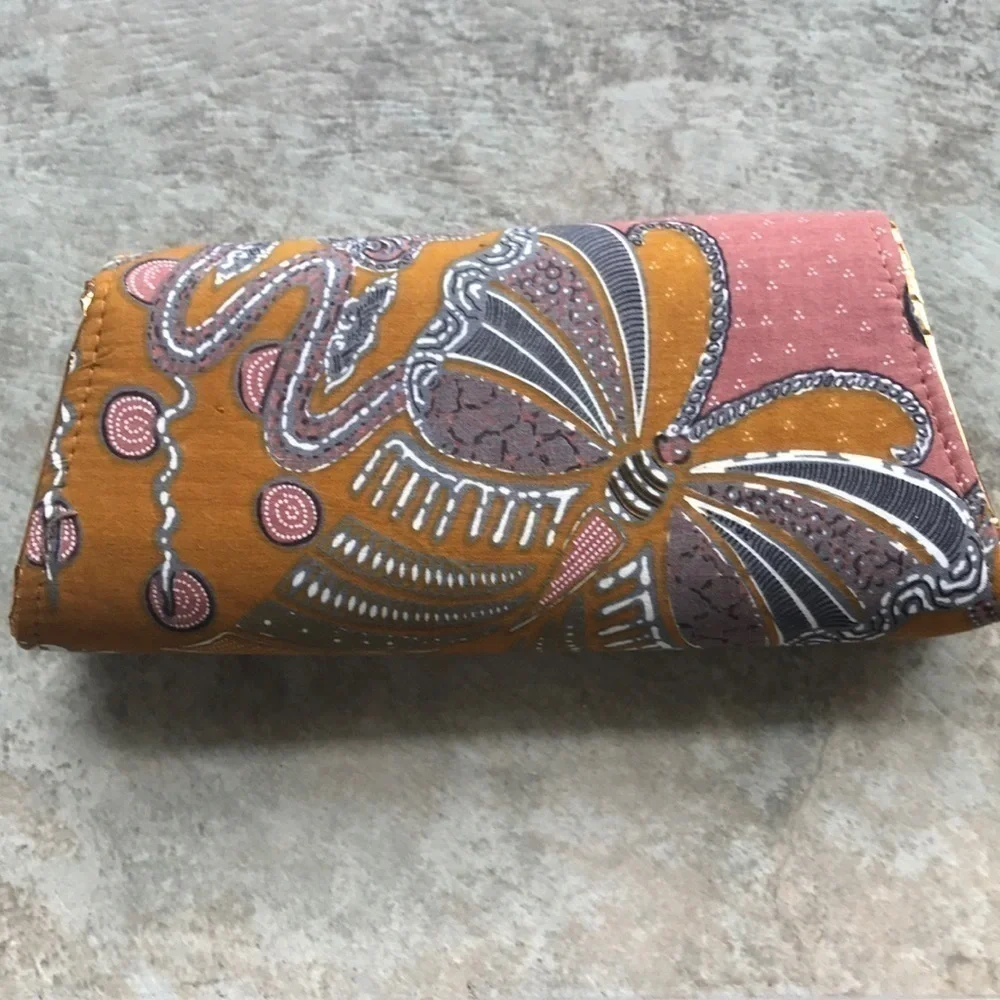 Handmade fabric clutch